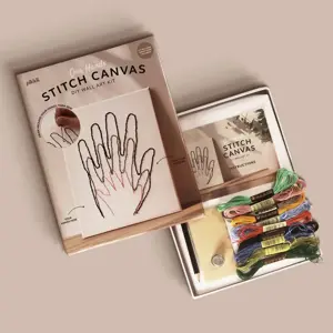 Pikkii Our Hands Stitch Canvas DIY Wall Art Kit
